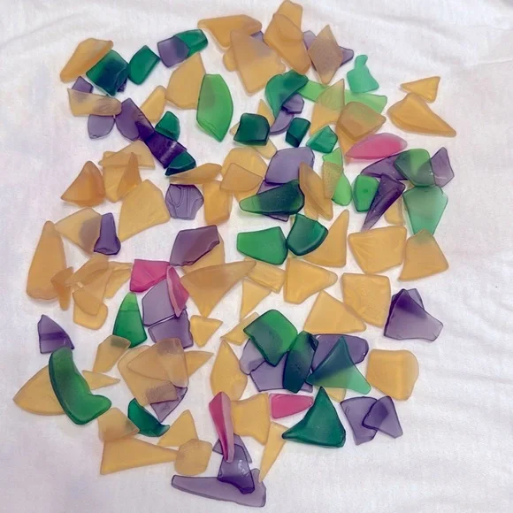Vintage Colorful Sea Glass Pieces, 11oz Of Sea Glass Multi Color Misc Size - Picture 5 of 11